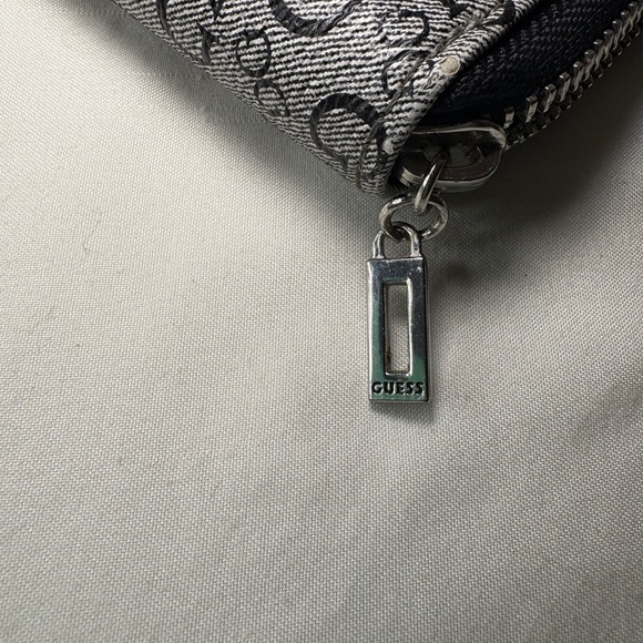 GUESS Logo Zip Around & Snap Front Wallet Clutch Bag Logo Black - Picture 3 of 13